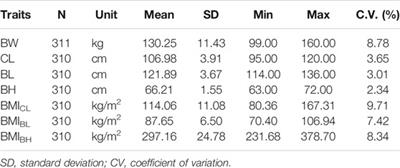 Genome-Wide Detection of Genetic Loci and Candidate Genes for Body Conformation Traits in Duroc × Landrace × Yorkshire Crossbred Pigs